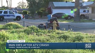 Man dies after ATV crash in Phoenix
