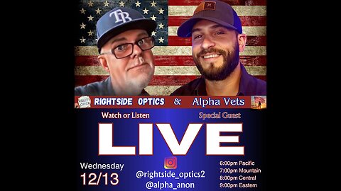 Live with Rightside Optics and AlphaVets