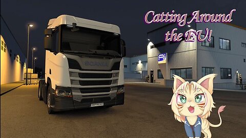 Cat Drives Semi-Truck Through Europe in Euro Truck Simulator 2