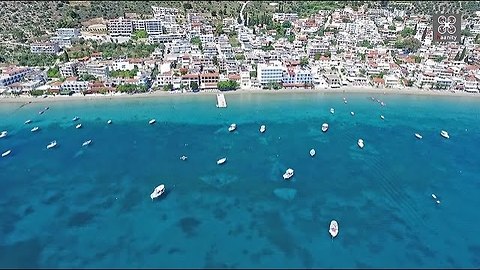 Drone footage magnificently captures picturesque town in Greece