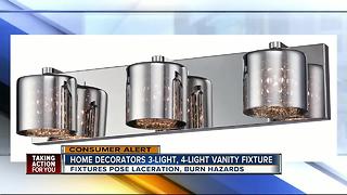 Home Depot light fixtures recalled for cut, burn hazards