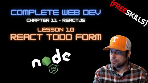 Web Dev 11 - 10 React Todo Form