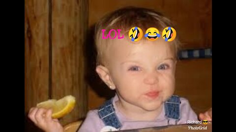 Babies hilarious reactions from when they first eat lemon 😂🤣😂