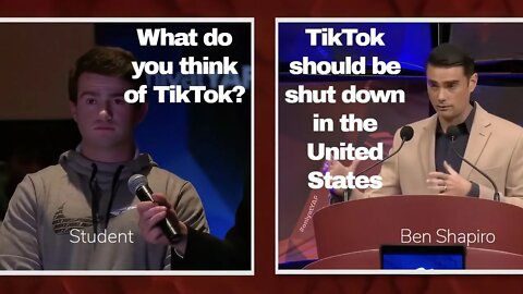 Ben Shapiro, TikTok Should Be Shut Down In The United States