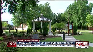 Four years since Bever family murders, neighbors differ on park built on murder site