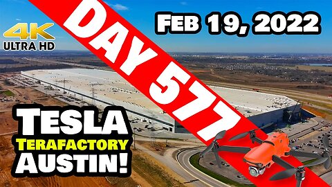 UBER BUSY SAT AT GIGA TEXAS! - Tesla Gigafactory Austin 4K Day 577 - 2/19/22 - Tesla Terafactory TX