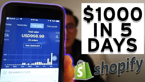 $1000 in 5 Days New Online Store (REVEALED) | Shopify Dropshipping