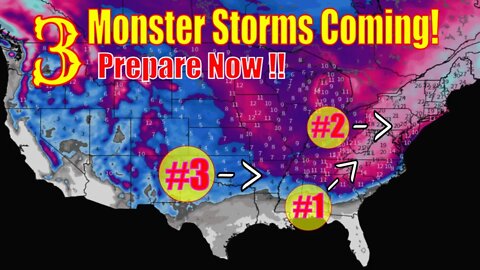 3 Monster Storms Coming! Hurricane Winds! Major Power Outages! - The WeatherMan Plus Weather Channel