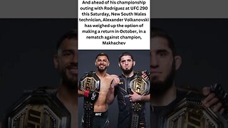 Alexander Volkanovski plans a rapid UFC 294 return in a title battle against Islam Makhachev.#shorts