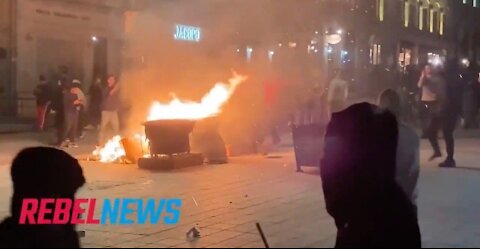 Multiple Businesses Vandalized After Anti-Curfew Protest in Montreal Turns Into Riot
