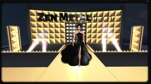 Second Life style brand - ZEN METAL Attach - Nostalgia dress - 3D design for virtual living