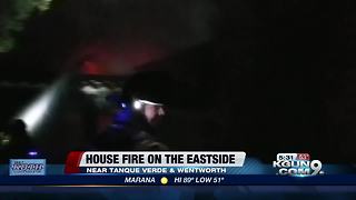 House burns in fire east of town