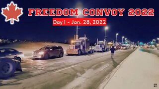 The Freedom Convoy 2022 Re-Lived - @Ottawalks - Day 1, Jan. 28th, 2022