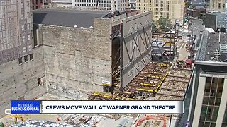 TIME LAPSE: Crews move 625-ton wall at future home of Milwaukee Symphony Orchestra