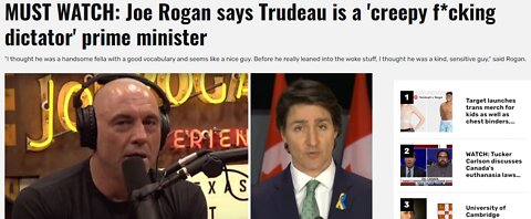 Joe Rogan Says: Trudeau is a 'Creepy F*cking Dictator' Prime Minister