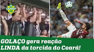 LINDO! OLHA como a torcida do Ceará reagiu ao gol de BICICLETA de Arrascaeta!