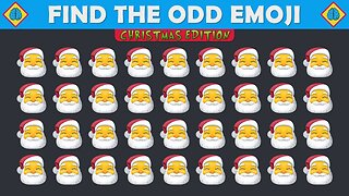 FIND THE ODD EMOJI | Christmas Edition 🎅🎄 | Emoji Puzzle Quiz