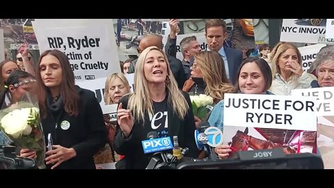 The Emergency Vigil and Protest for Ryder #BanHorseCarriages 45th& 9th av 10/18/22 NYCLASS & V.A.R.