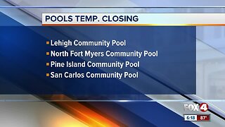 Four pools closing for training Lee County