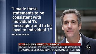 Michael Cohen pleads guilty to lying to Congress