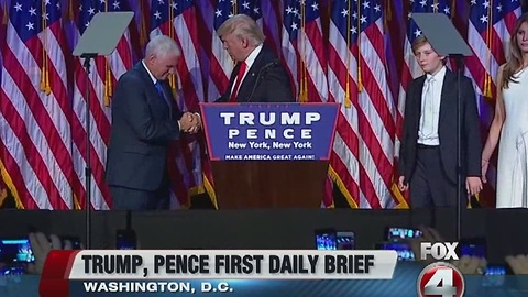 Trump, Pence receives first look at presidentâs daily brief