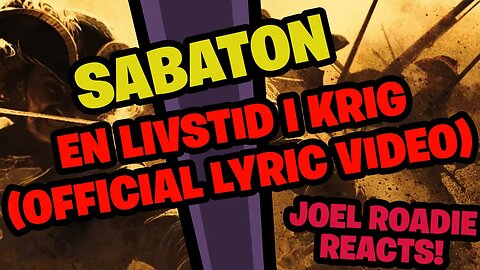 SABATON - En Livstid i Krig (Official Lyric Video) - Roadie Reacts