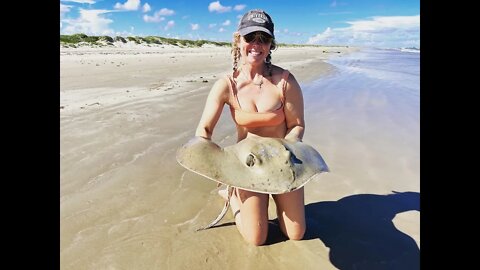 Catching Stingrays on Padre Island National Seashore