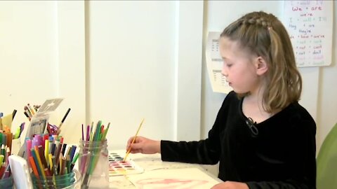 Littleton 6-year-old sells watercolor paintings to help area homeless Littleton 6-year-old sells watercolor paintings to help area homeless