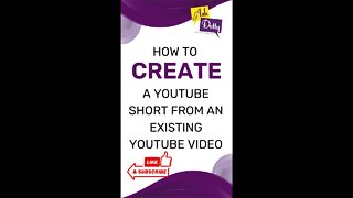 Make A YouTube Short from Existing YouTube Video