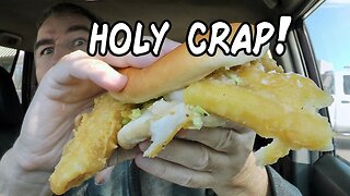 HOLY CRAP! Captain D's GIANT Fish Sandwich Review 🐟🍔😮