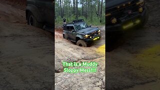 Bronco Raptor Climbing Out of a Muddy, Slick Wash-out!! | Off-road Fun! #shorts