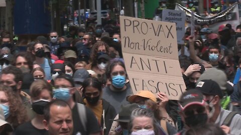 Australia: Anti-fascist groups rally organise pro-vax rally against white supremacy in Melbourne