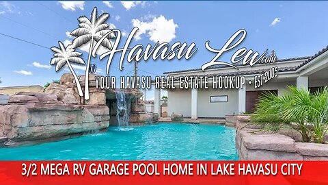 Lake Havasu Mega RV Garage Pool Home 2907 Janet Dr MLS 1026131