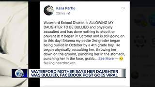 Waterford mother says school district is not stopping the bullying of her daughter