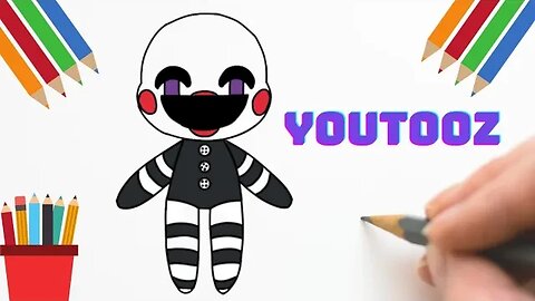 Como Desenhar MARIONETTE FNAF - YOUTOOZ #fnaf #youtooz #fivenightsatfreddys #marionette