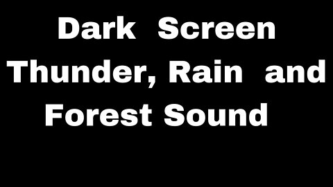 THUNDER and RAIN Sounds for Sleeping BLACK SCREEN | Sleep and Relaxation | Dark Screen Nature Sounds