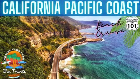 Scenic Drive On The California Pacific Coast Highway San Diego, CA | Travel Vlog | Beach Cruising