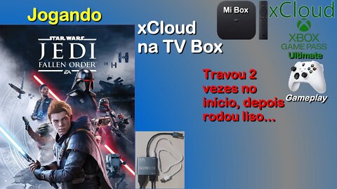 xCloud na TV Box, jogando Jedi Fallen Order na Mi Box