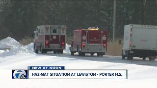 Haz-Mat situation at Lewiston Porter High School, acid mixed in swimming pool