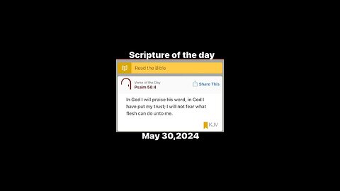 05/30/24 Scripture of the day