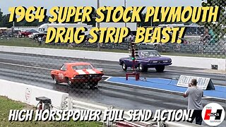 One of the Best 1964 Super Stock Plymouths Putting on a Show at the Dragstrip! #dragrace