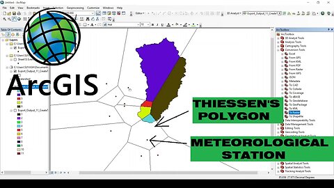 Thiessen's Polygon in ArcGIS / THIESSEN'S POLYGON AND AREA CALCULATION / Meteorological Stations