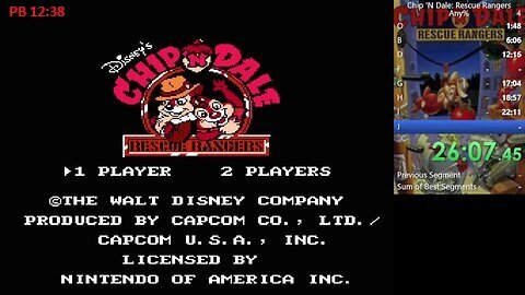 Chip n Dale NES Speed Running PB 12:38