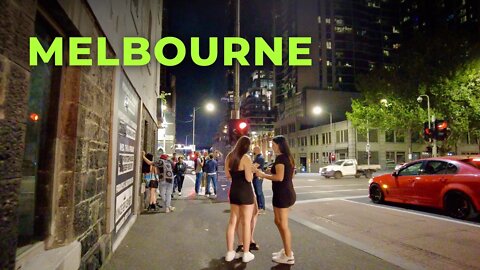 Melbourne City Saturday Night Walk || Victoria - Australia