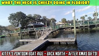 (S6 E3) SEA KITTY on pontoon boat Gulf Of Mexico, Food, back to CT, some gifts and plow with CJ7