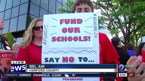 Educators and activists rally to increase funding for Harford County Public Schools