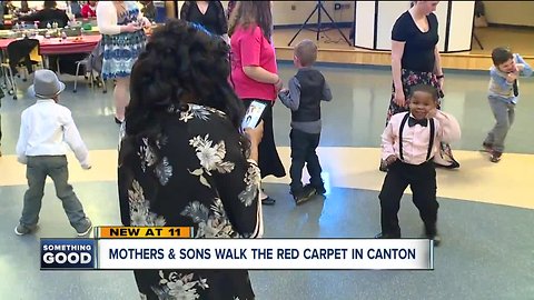 Canton Parks and Recreation holds mother-son red carpet event