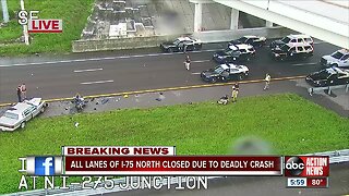 Deadly wrong-way crash closes I-75 northbound in Hillsborough County