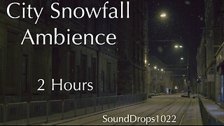 2 Hours of Snowy City Atmosphere - Relaxing Downtown Snow