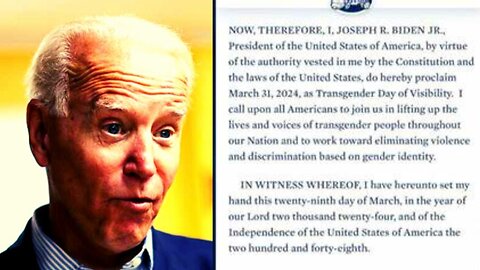 Biden Admits He Is a Controlled Puppet with Trans Day Denial